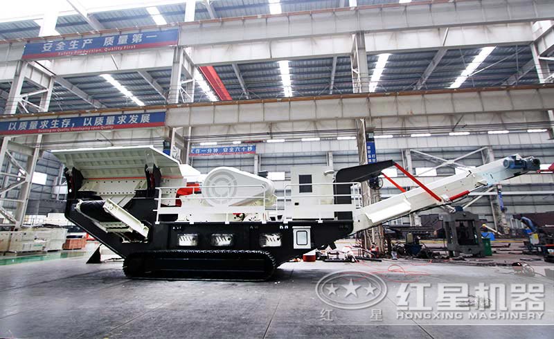 履帶移動碎石機，油電兩用，省心省力
